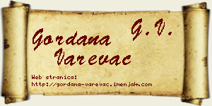 Gordana Varevac vizit kartica